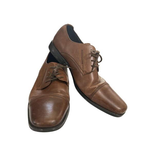 Stacy Adams Men's Size 10 Brown Leather Oxford Dress Shoes - Picture 1 of 8
